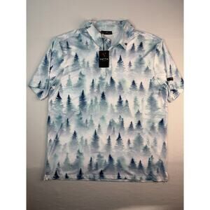 YATTA GOLF Polo Shirt Men’s XL Primal Forest Trees NWT New